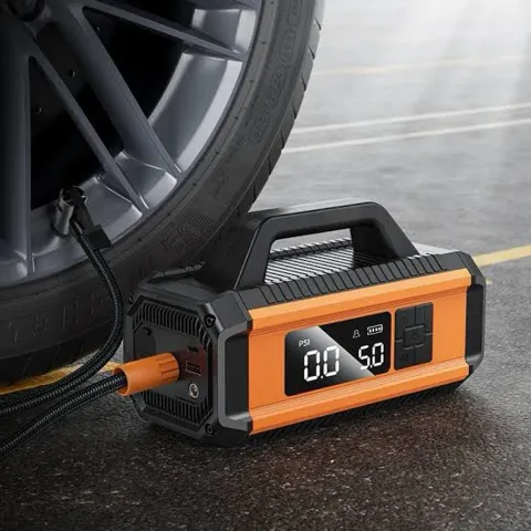 Meet the do-it-all Car Companion: Hoco QS4 Lighting + Air Pump + Emergency Start-Up Power Bank (10000mAh) $22,913.04+Tx